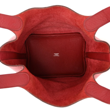 Hermes Taurillon Clemence Picotin Lock 18 PM Rubis 5 of 12