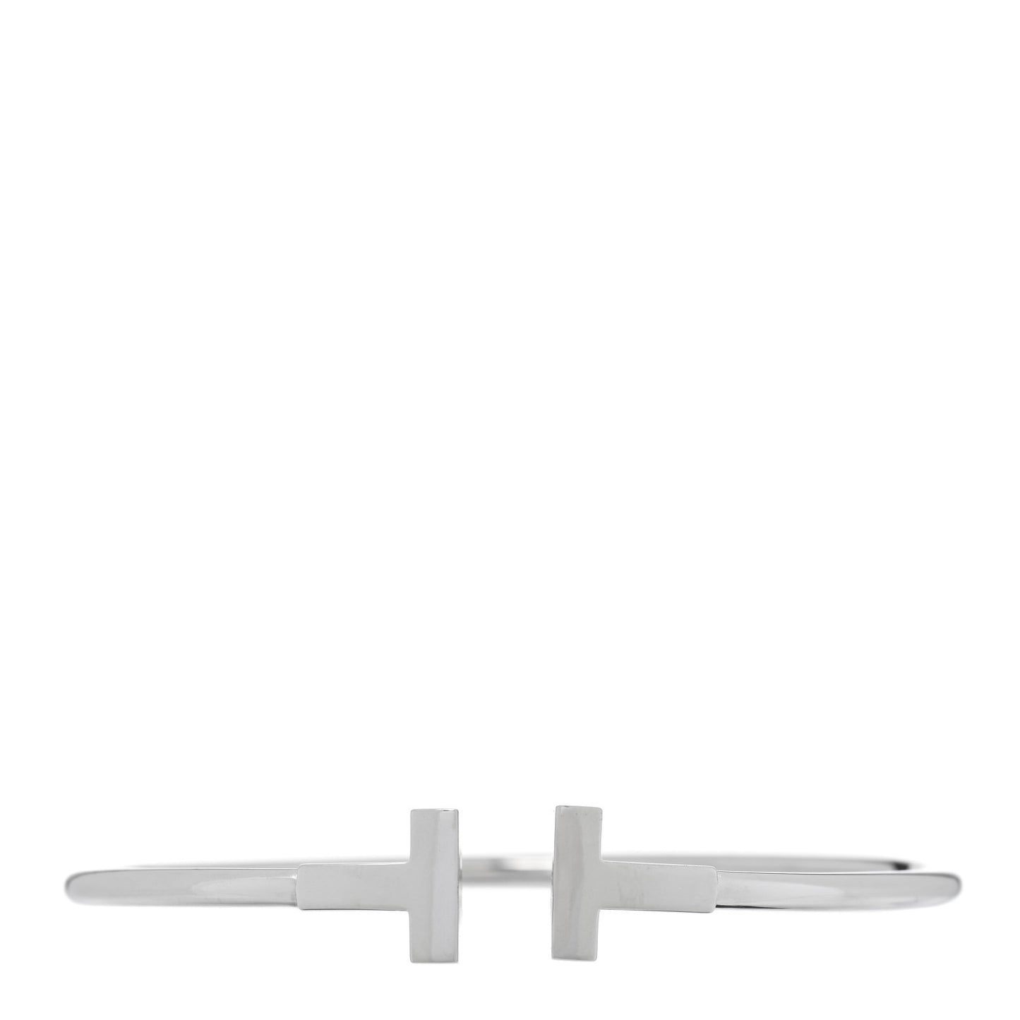18K White Gold T Wire Bracelet