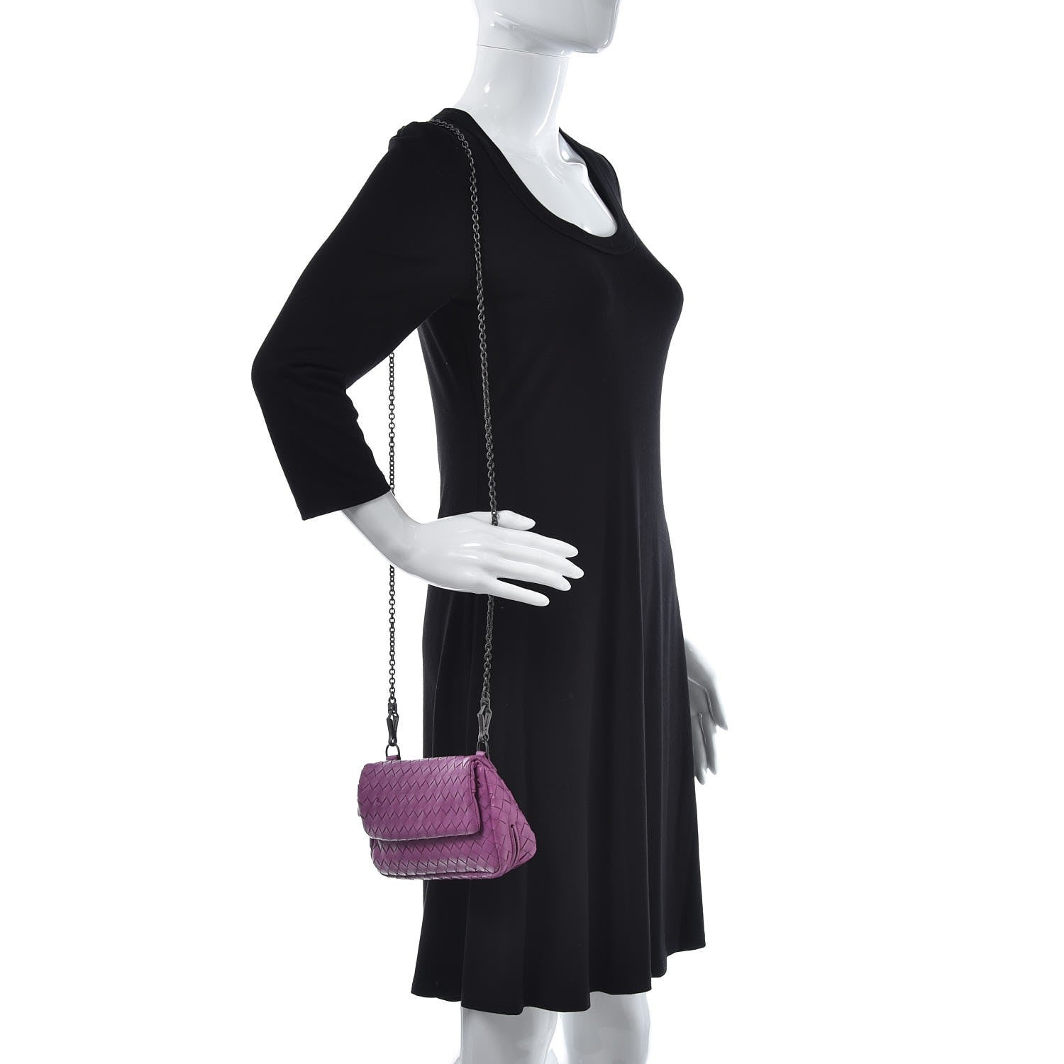 Bottega Veneta Nappa Intrecciato Mini Chain Messenger Peony 2 of 7