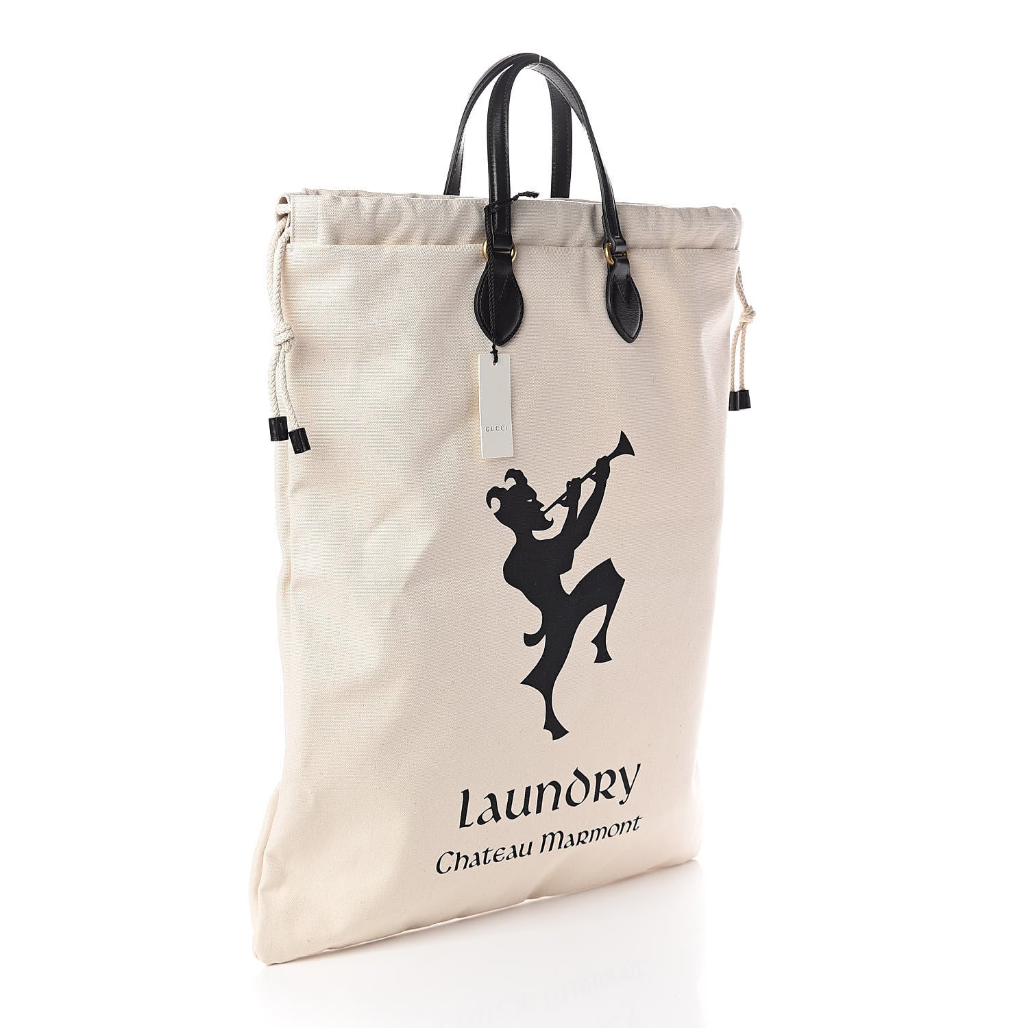 Gucci Canvas Chateau Marmont Drawstring Tote Beige 3 of 9