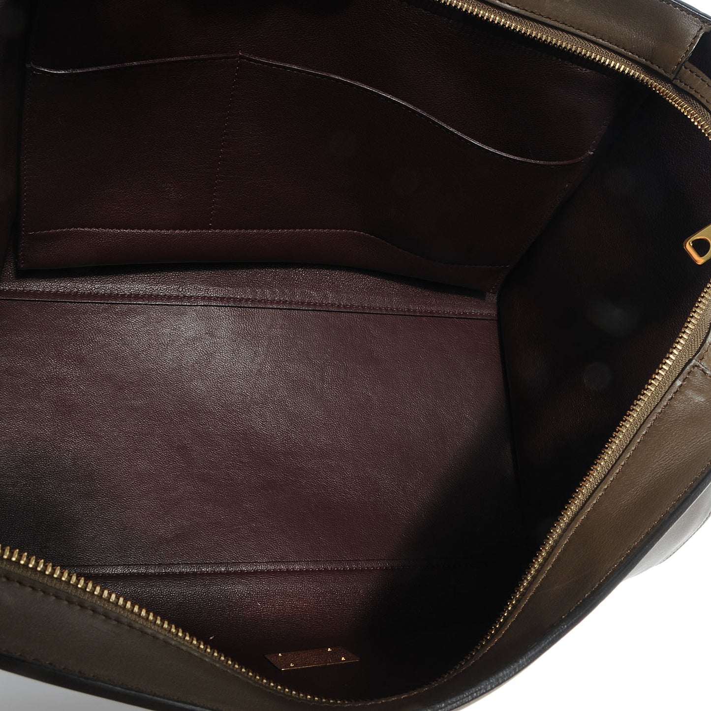 Calfskin and Suede Small Tri-Color Trapeze Black