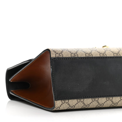 Gucci GG Supreme Monogram Calfskin Medium Padlock Shoulder Bag Beige Black Cuir 4 of 15