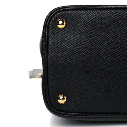 Prada Saffiano Cuir Small Double Bag Black 14 of 34