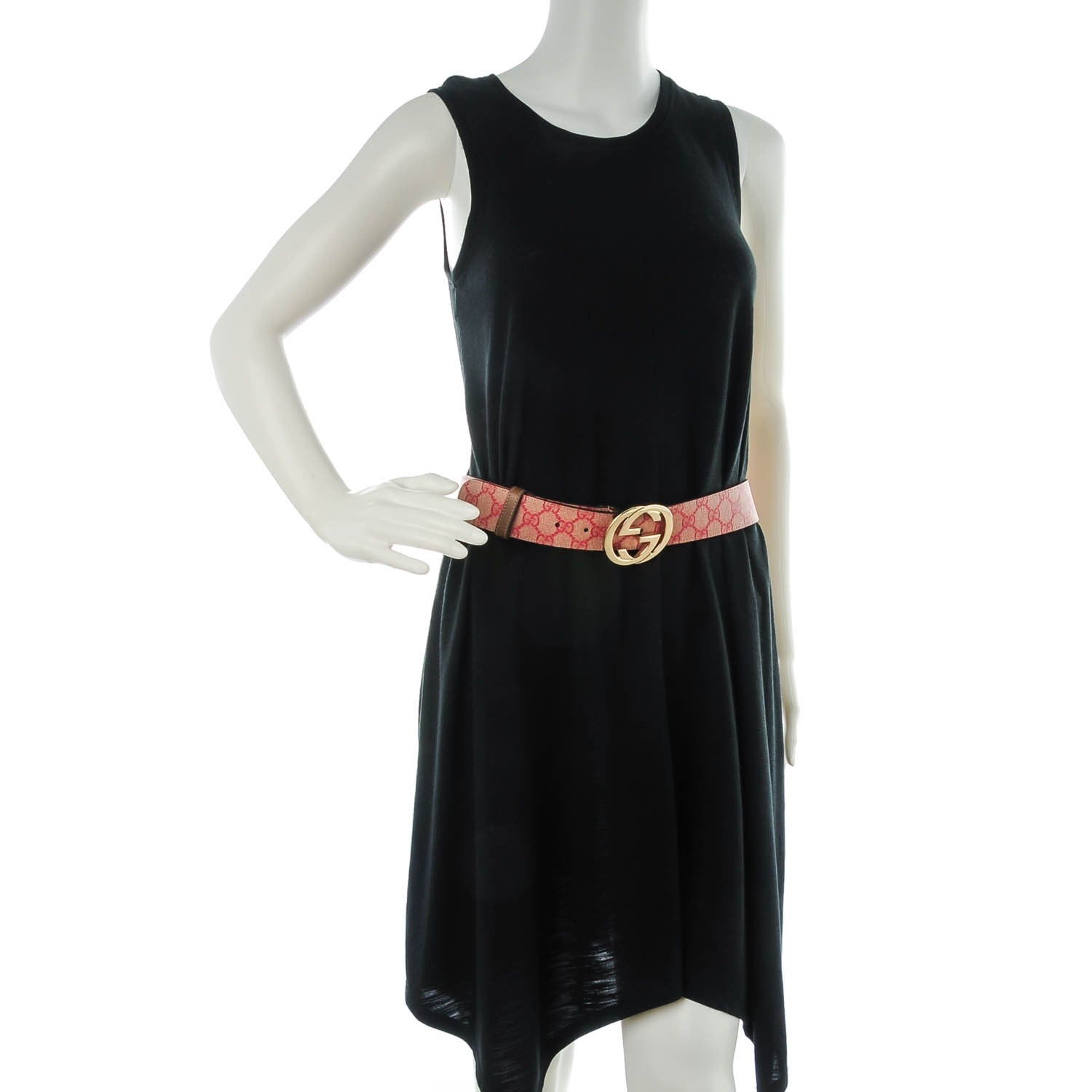 Gucci GG Plus Monogram Interlocking G Belt 85 34 Red 2 of 6