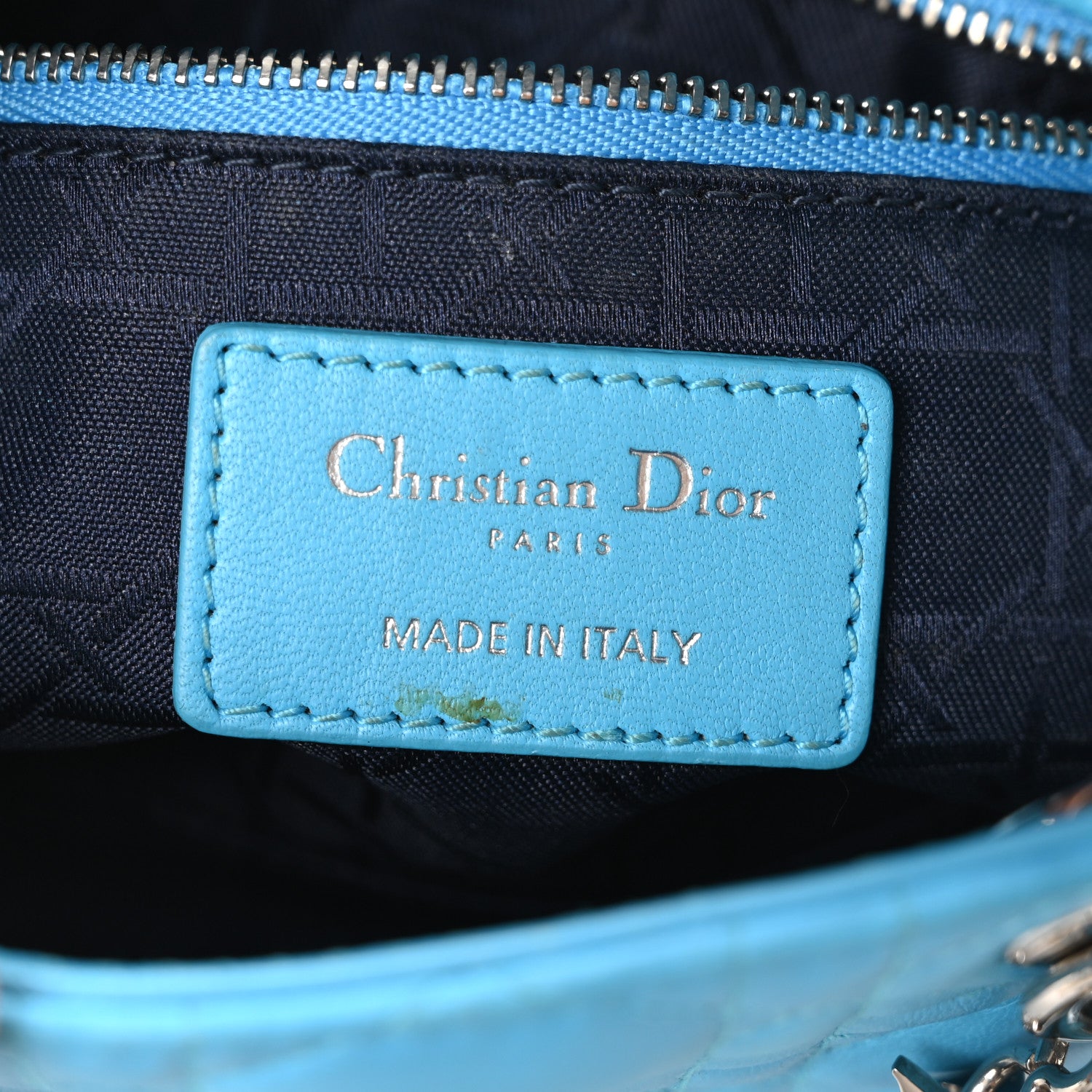 Christian Dior Lambskin Cannage Mini Lady Dior Blue 7 of 11