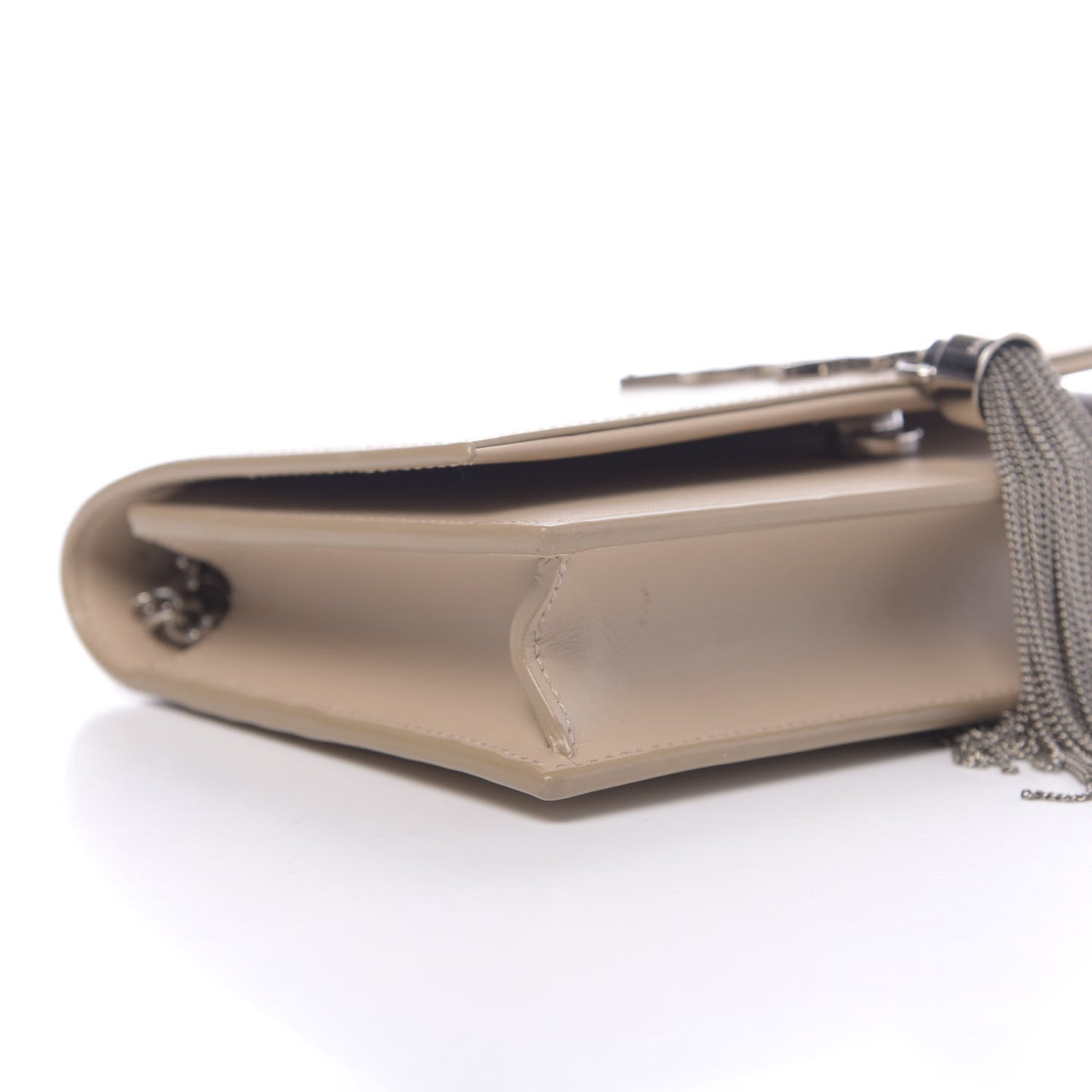 Smooth Calfskin Classic Monogram Kate Tassel Chain Wallet Nude Powder