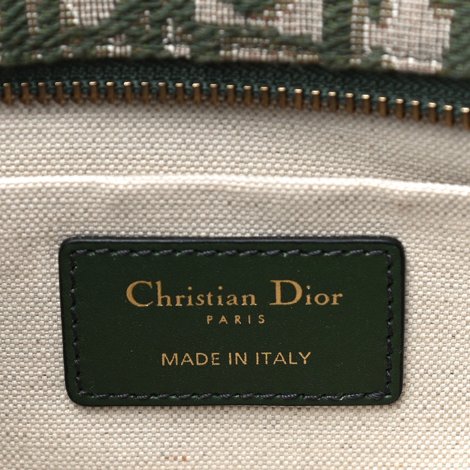 Christian Dior Oblique Diorquake Clutch Green 6 of 10