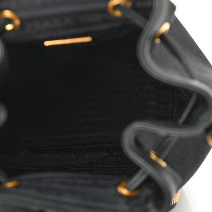 Prada Canvas Drawstring Bucket Black 5 of 9