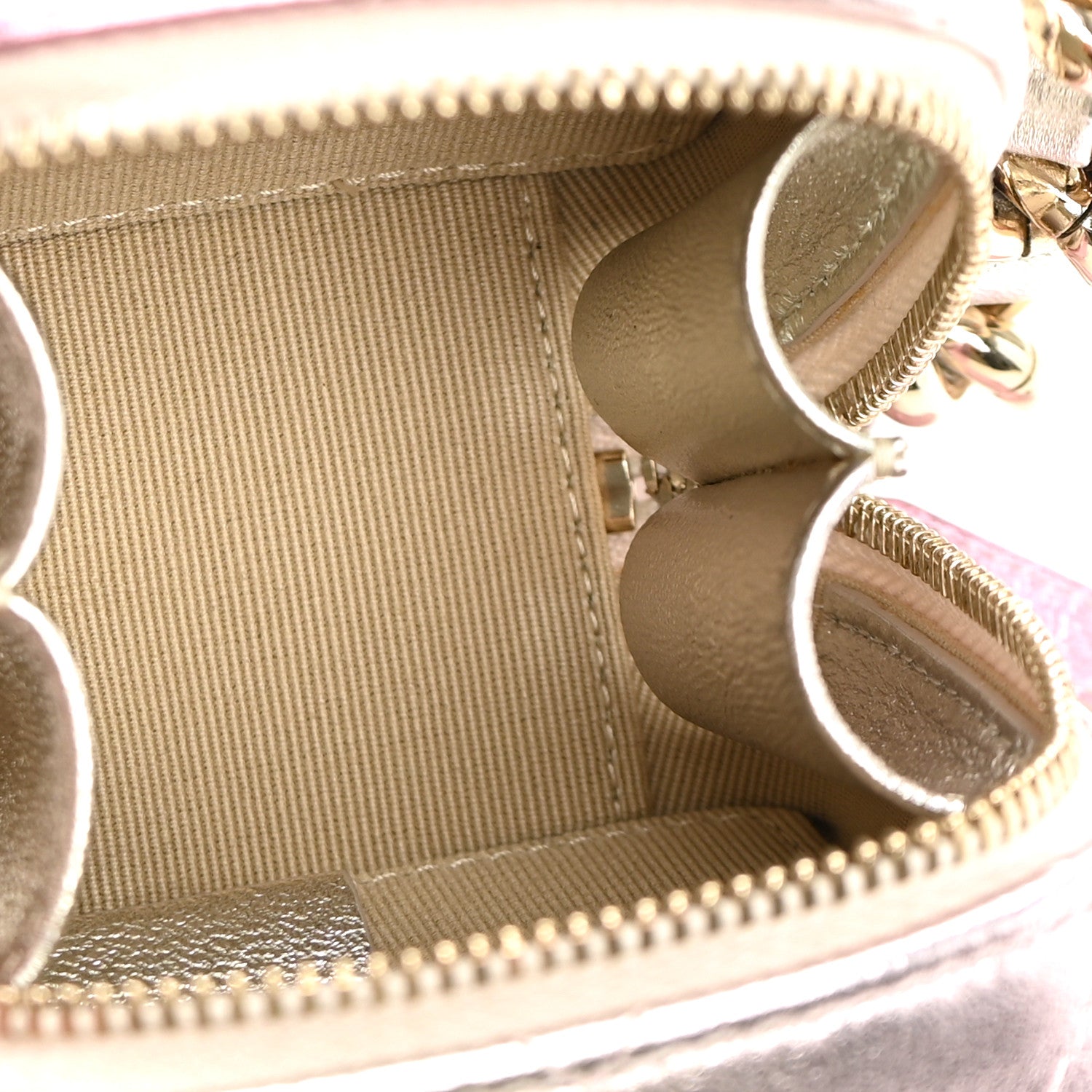 Chanel Gradient Metallic Lambskin Quilted Coco Punk Cube Clutch With Chain Silver Pink 5 of 10