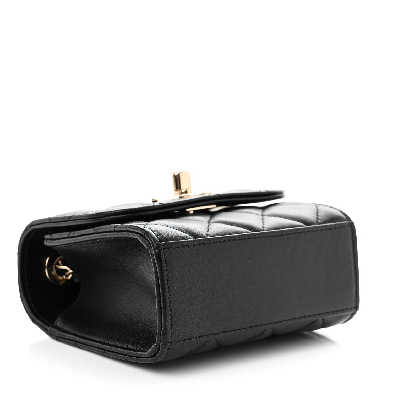 Chanel Lambskin Quilted Mini Trendy CC Clutch With Chain Black 3 of 11