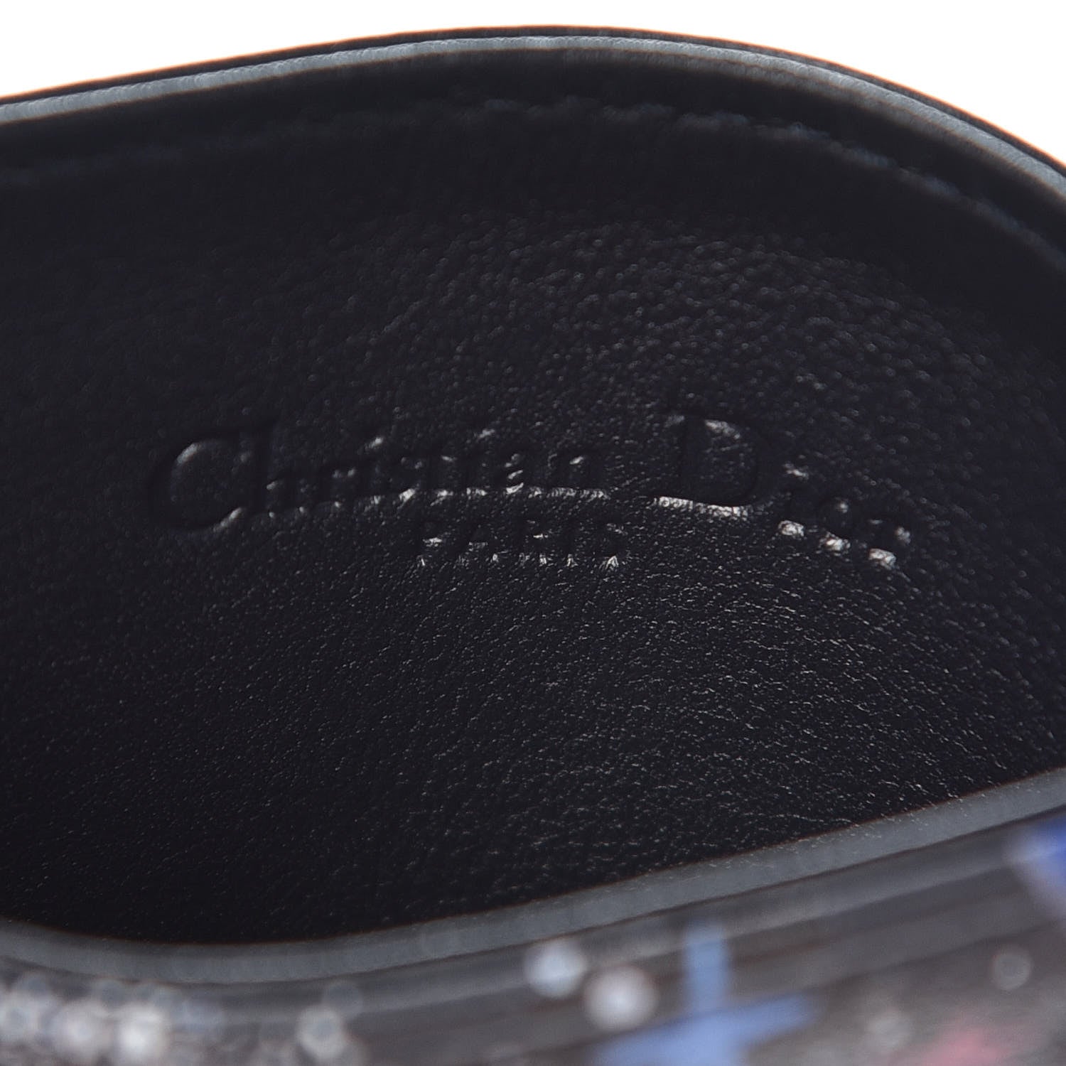 Christian Dior Calfskin Printed Nature Ballet Lady Dior Card Holder Blue 7 of 7