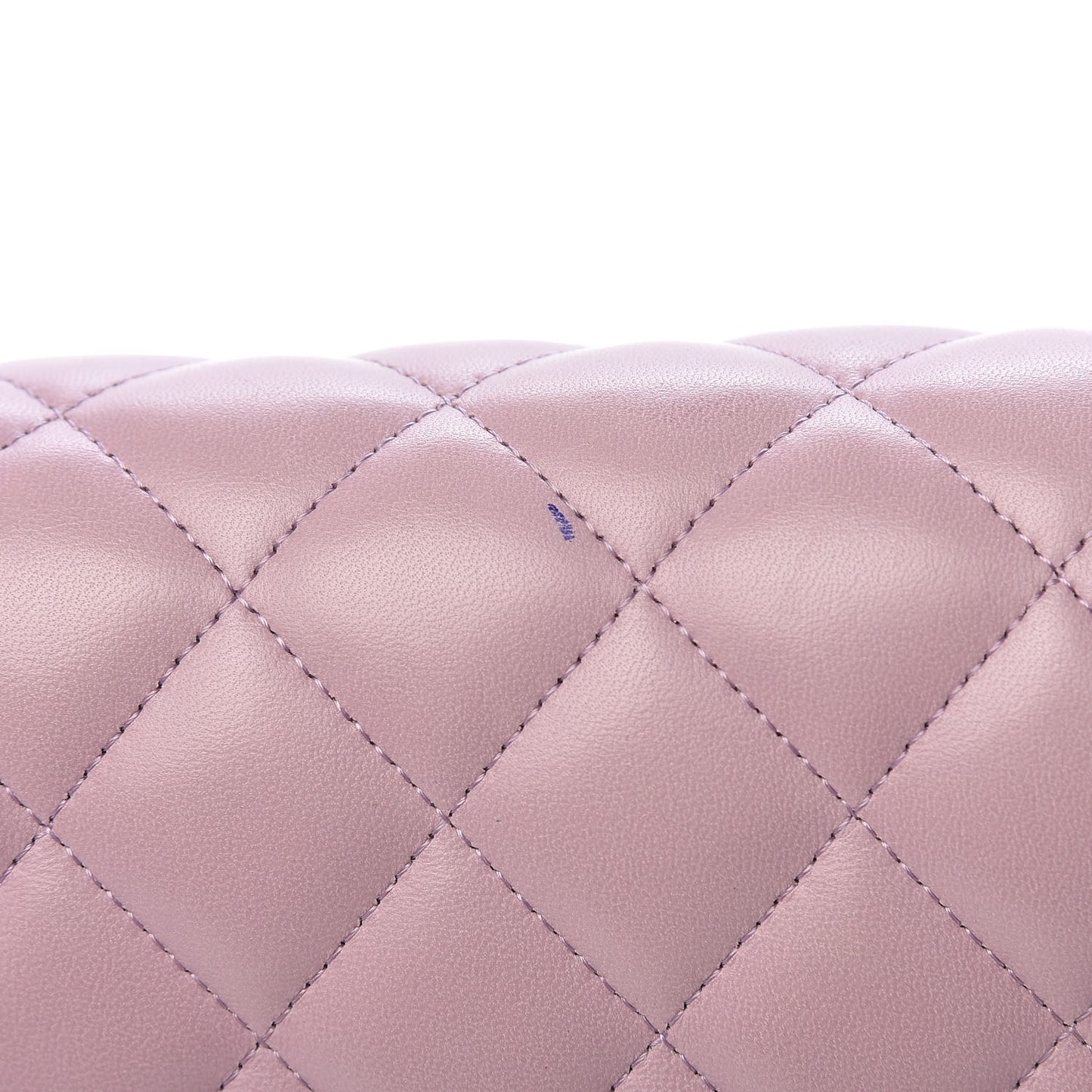 Lambskin Quilted Jumbo Double Flap Light Purple