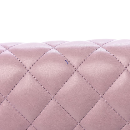 Chanel Lambskin Quilted Jumbo Double Flap Light Purple 11 of 17