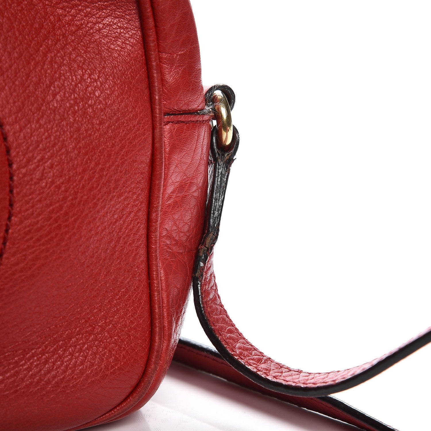 Gucci Pebbled Calfskin Small Soho Disco Bag Vibrant Red 11 of 18