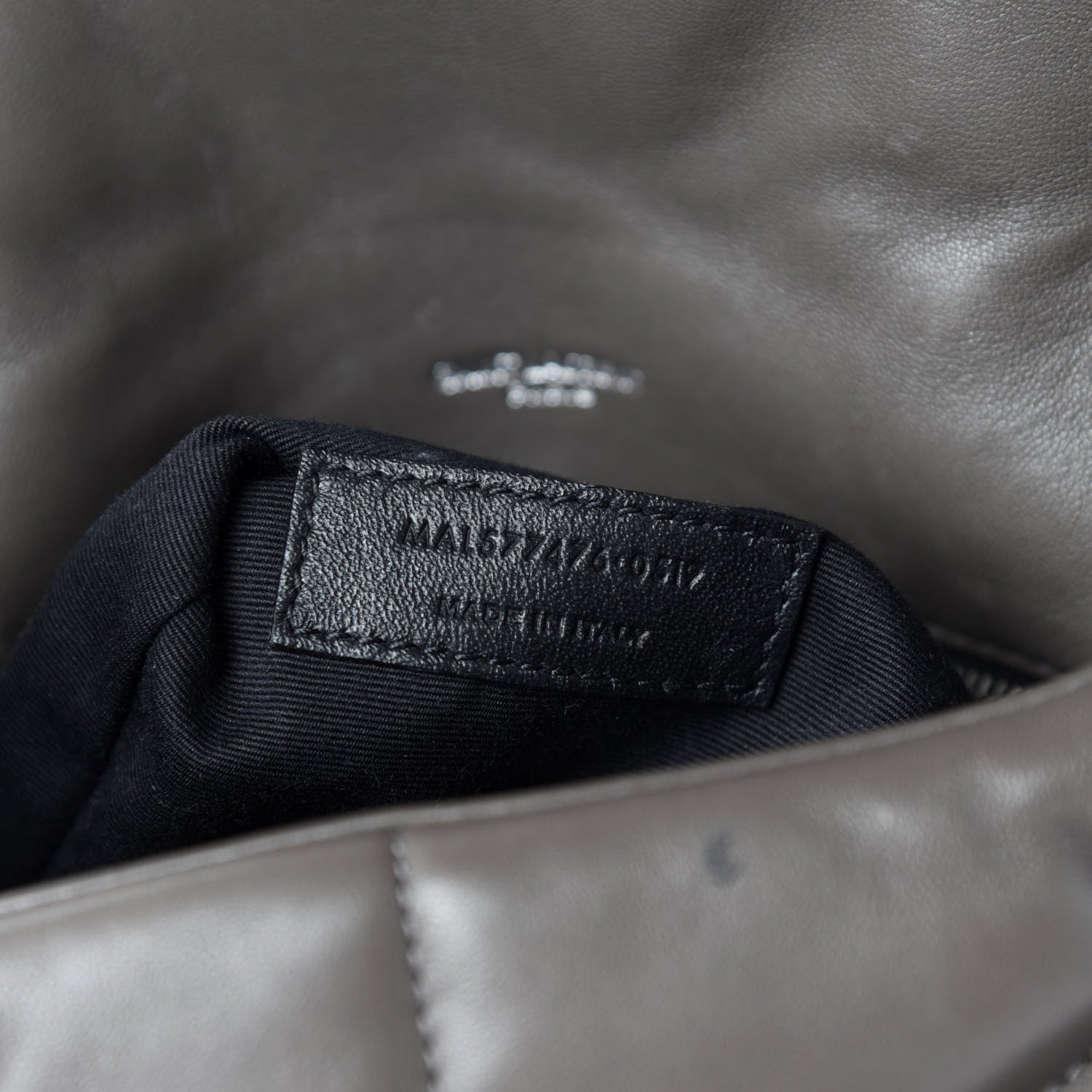 Saint Laurent Lambskin Quilted Small Loulou Puffer Monogram Chain Satchel Concrete 13 of 14