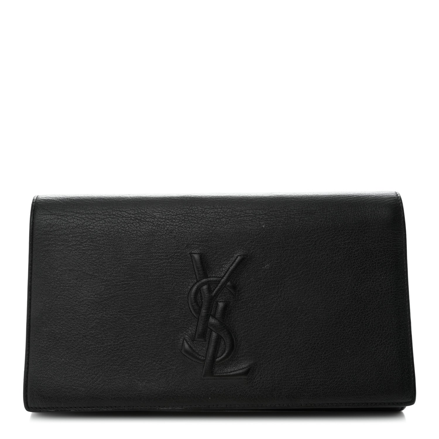 Saint Laurent Calfskin Monogram Large Belle De Jour Clutch Black 1 of 7