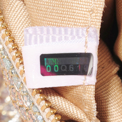 Jimmy Choo Glitter Fabric Mini Rebel Crossbody Bag Gold 7 of 8