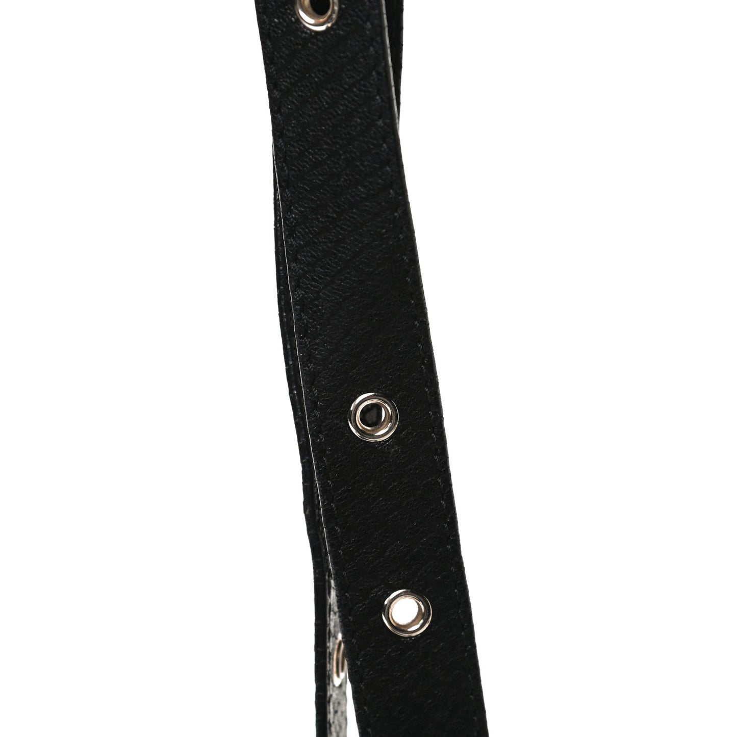 Snakeskin Embossed Calfskin Crossbody Black