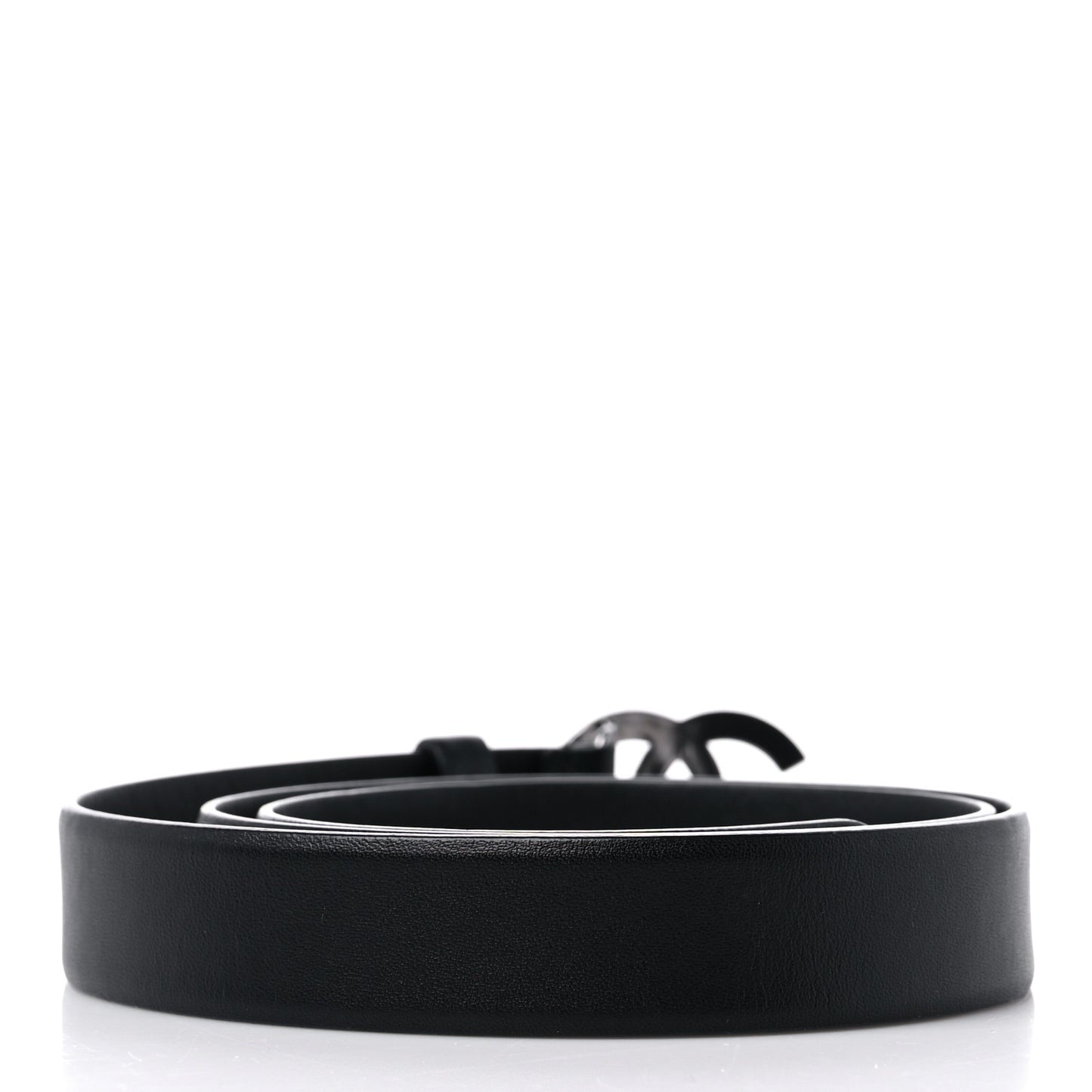 Calfskin Quilted CC Belt 85 34 Black