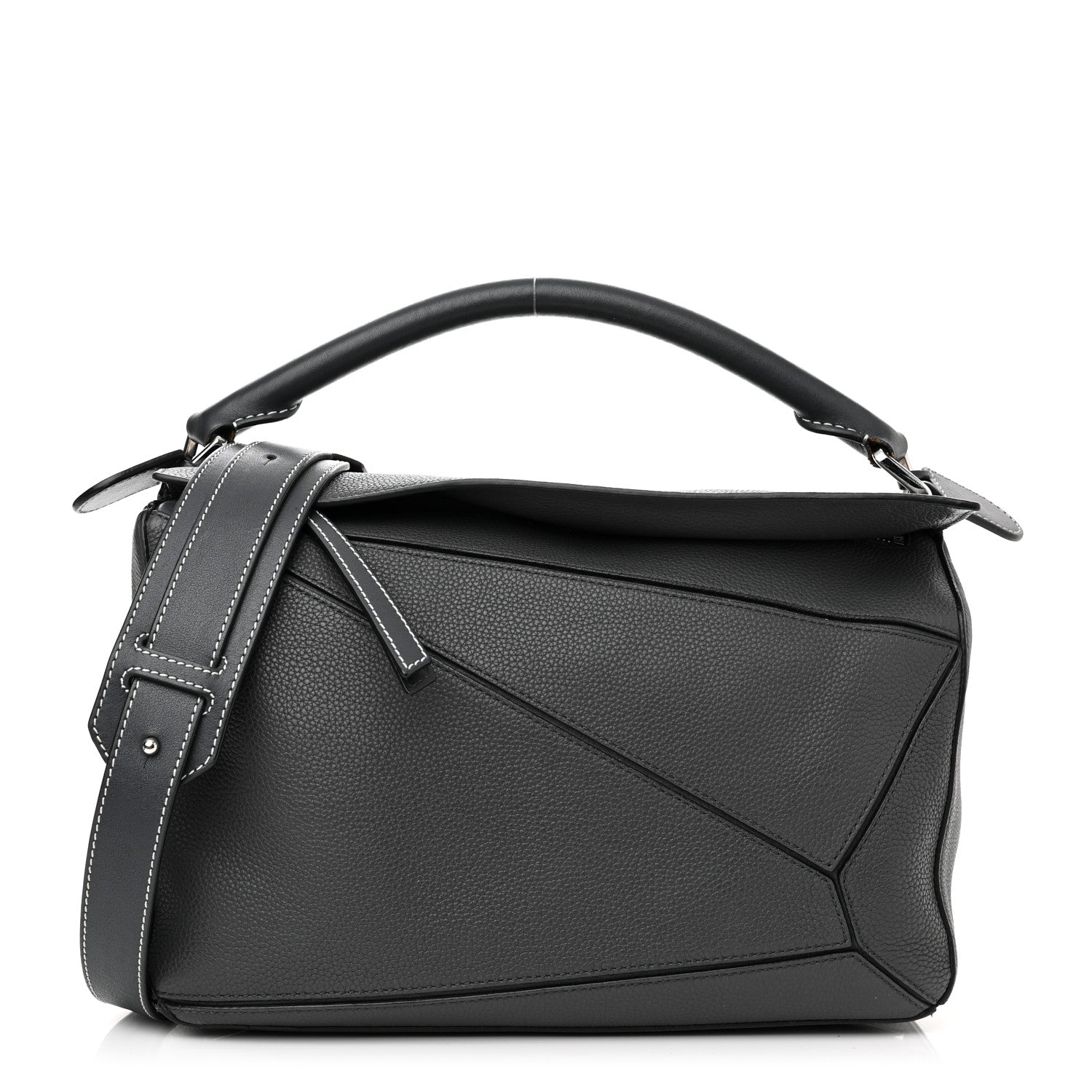 Loewe Calfskin Medium Puzzle Bag Grey 1 of 12