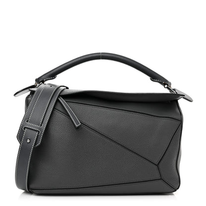 Loewe Calfskin Medium Puzzle Bag Grey 1 of 12
