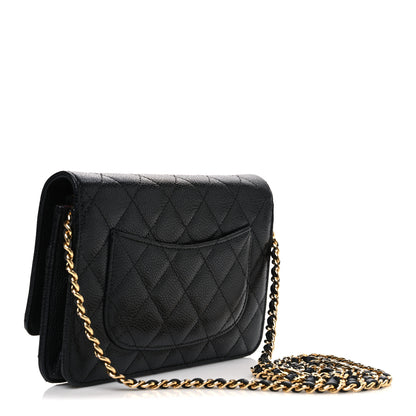 Chanel Caviar Quilted Wallet on Chain WOC Black 3 of 12