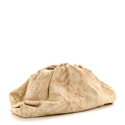 Bottega Veneta Crackled Calfskin The Pouch Oversized Clutch Zabaione Zabaione 3 of 7