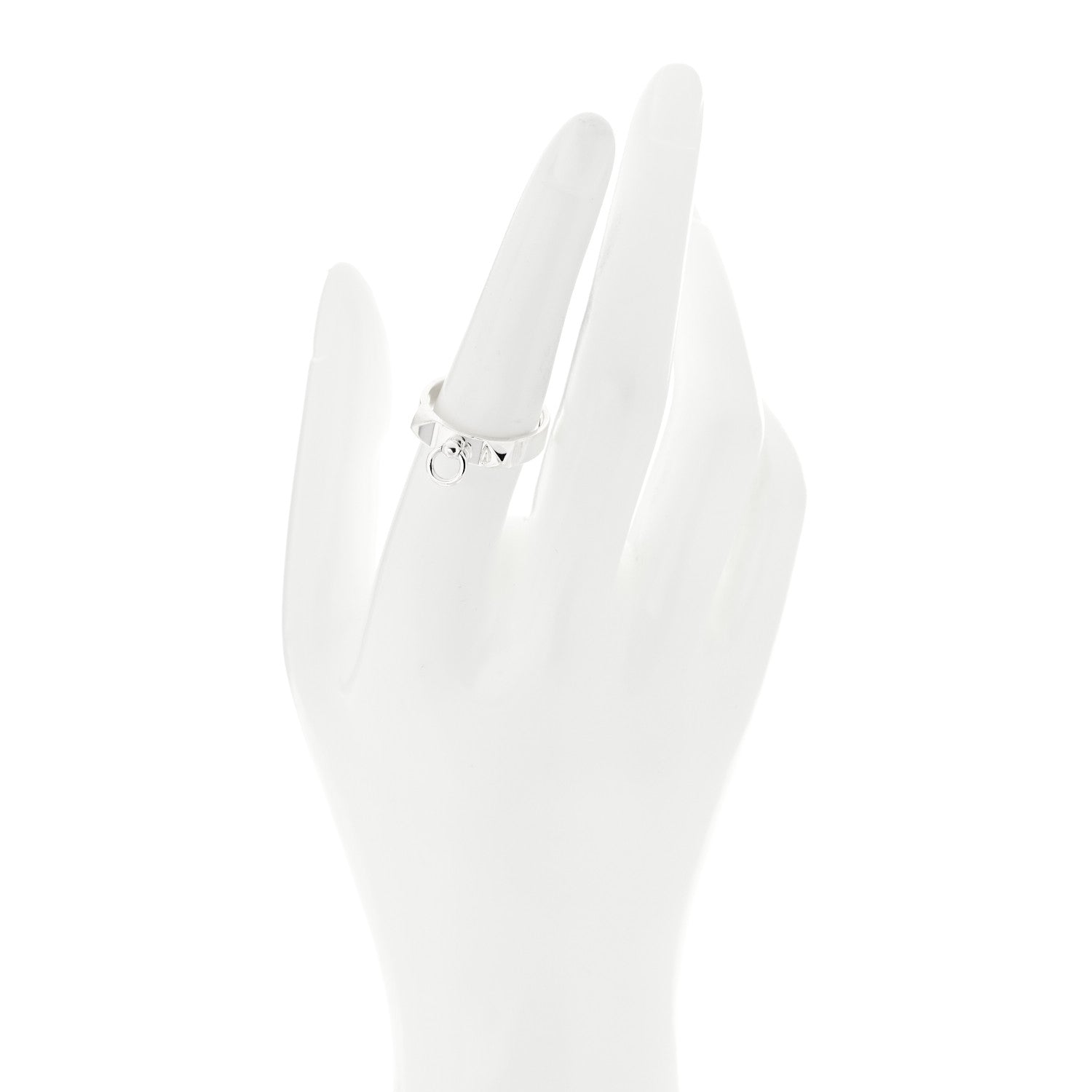 Hermes Sterling Silver PM Collier De Chien Ring 56 7.5 2 of 5