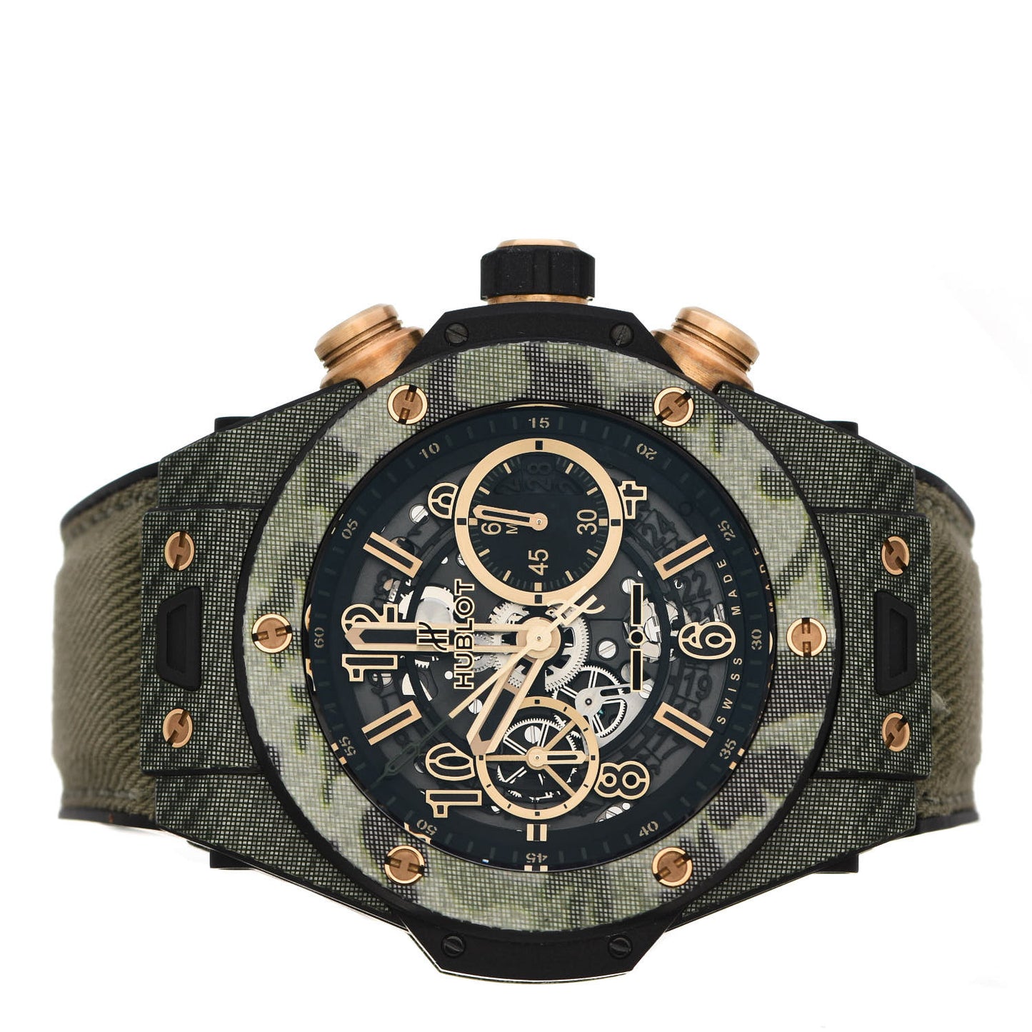 Carbon Rubber 45mm Big Bang Unico Limited Edition Automatic Watch Black 411.YG.1198.NR.ITI16