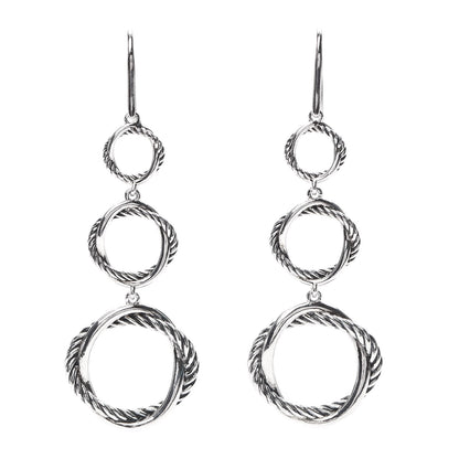 David Yurman Sterling Silver Infinity Triple Drop Earrings 1 of 4