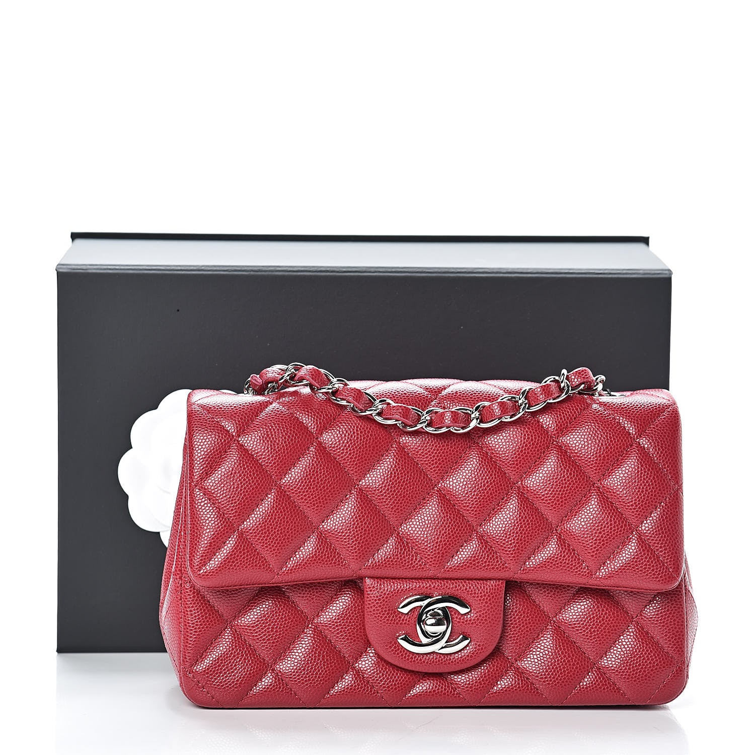 Chanel Caviar Quilted Mini Rectangular Flap Pink 11 of 11