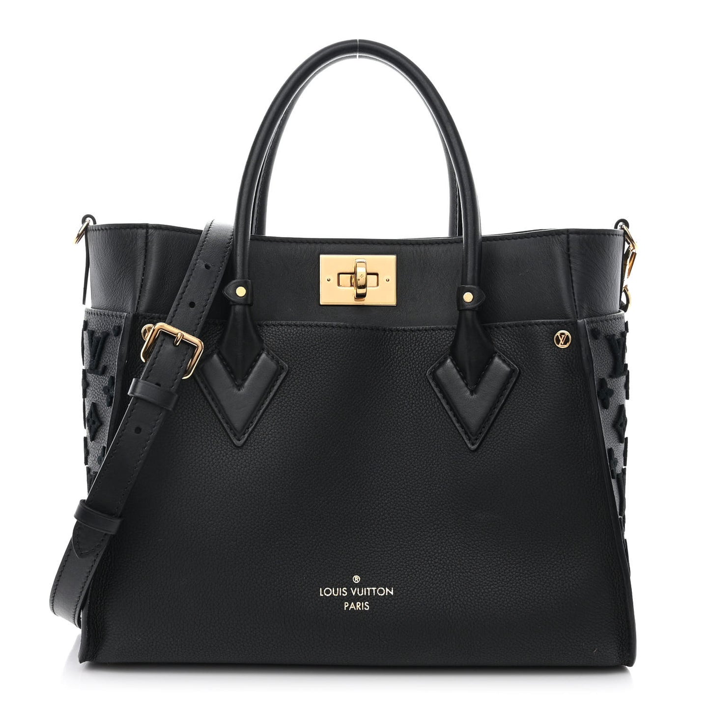 Calfskin Monogram Tufting On My Side Black