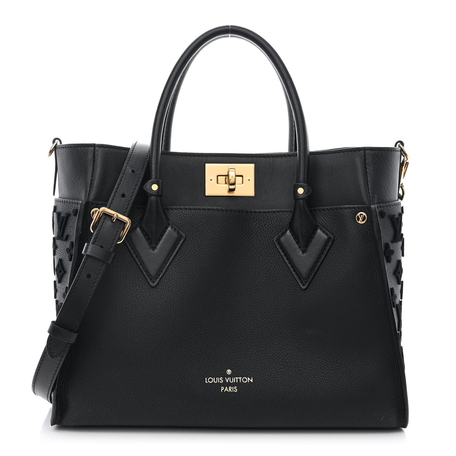 Louis Vuitton Calfskin Monogram Tufting On My Side Black 1 of 9