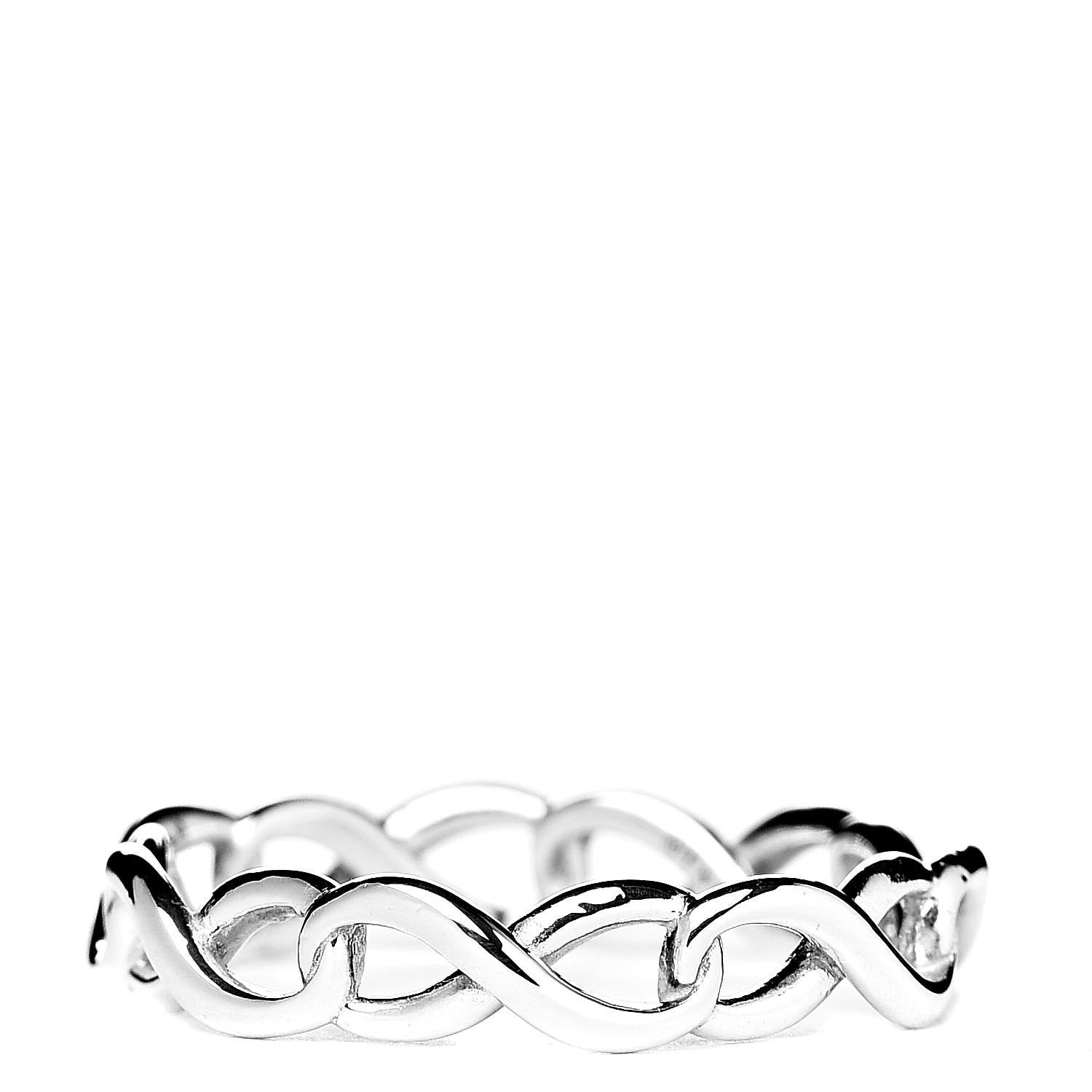 Tiffany Sterling Silver Narrow Infinity Band Ring 49 4.75 3 of 6