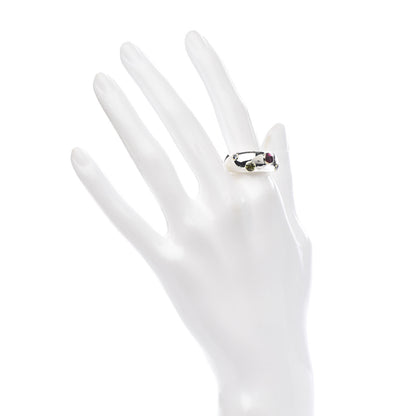 Tiffany Sterling Silver 18K Yellow Gold Sapphire Tourmaline Peridot Etoile Ring 56 7.5 2 of 5