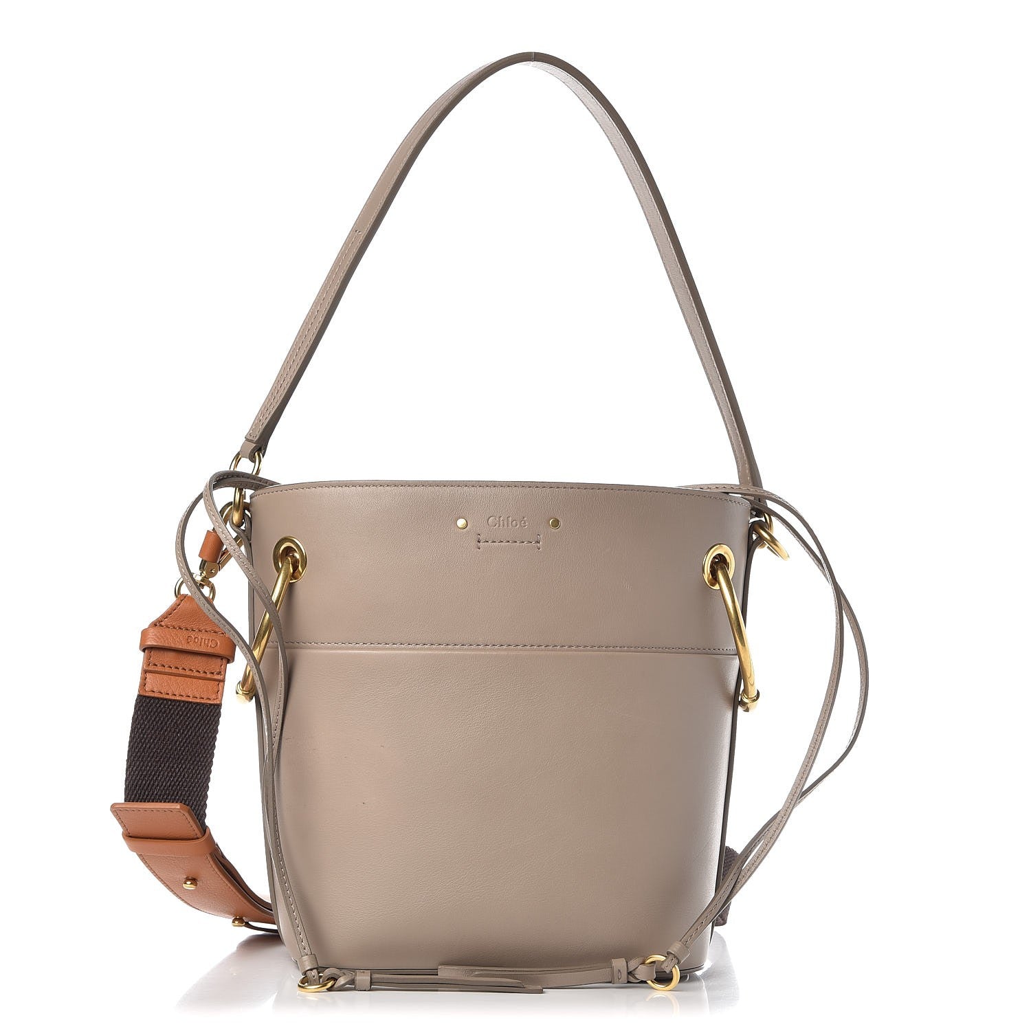 Chloe Smooth Calfskin Small Roy Bucket Bag Motty Grey 1 of 7