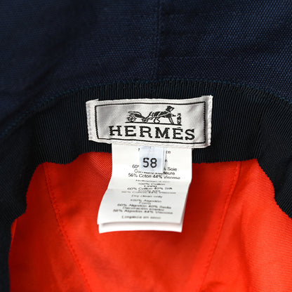 Hermes Cotton Bucket Hat 58 Blue 5 of 6