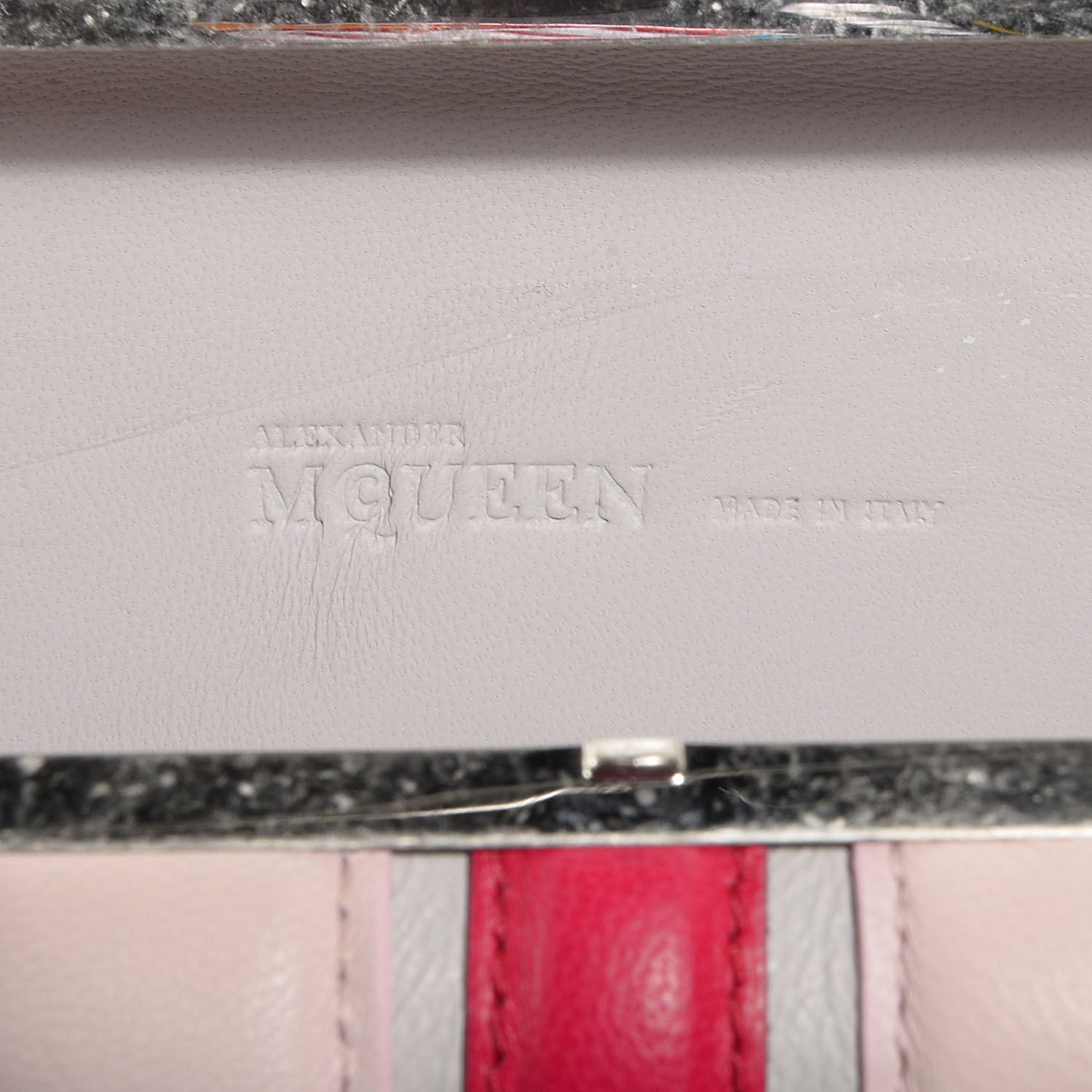 Alexander McQueen Leather Britannia Box Clutch Ice Pink 5 of 7