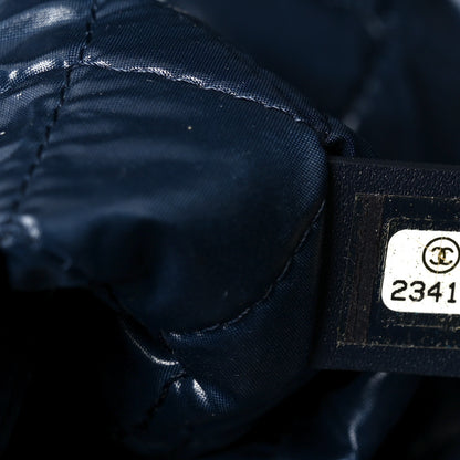 Chanel Nylon Cat Emoticon Tote Navy Silver 6 of 9