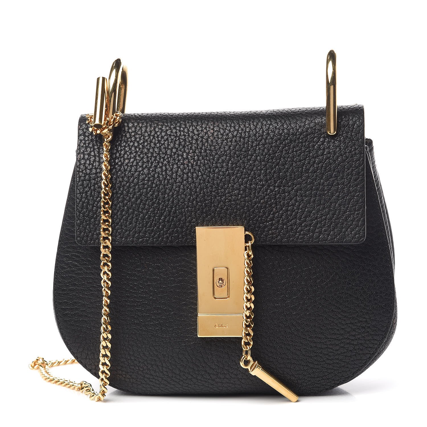 Chloe Grained Lambskin Mini Drew Shoulder Bag Black 1 of 14