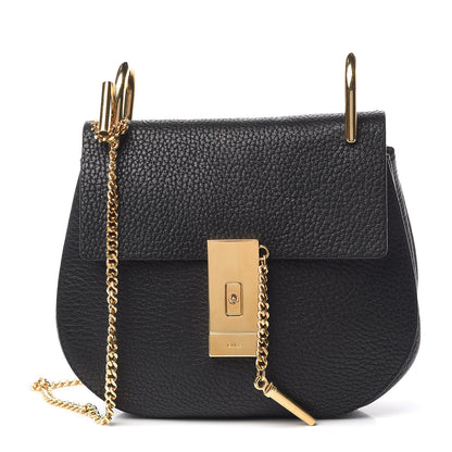 Chloe Grained Lambskin Mini Drew Shoulder Bag Black 1 of 14