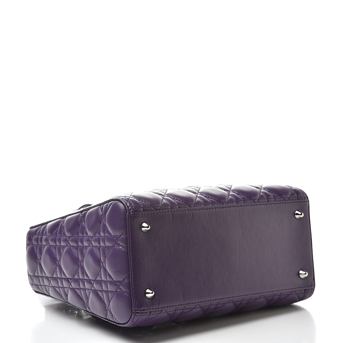 Lambskin Cannage Medium Lady Dior Purple