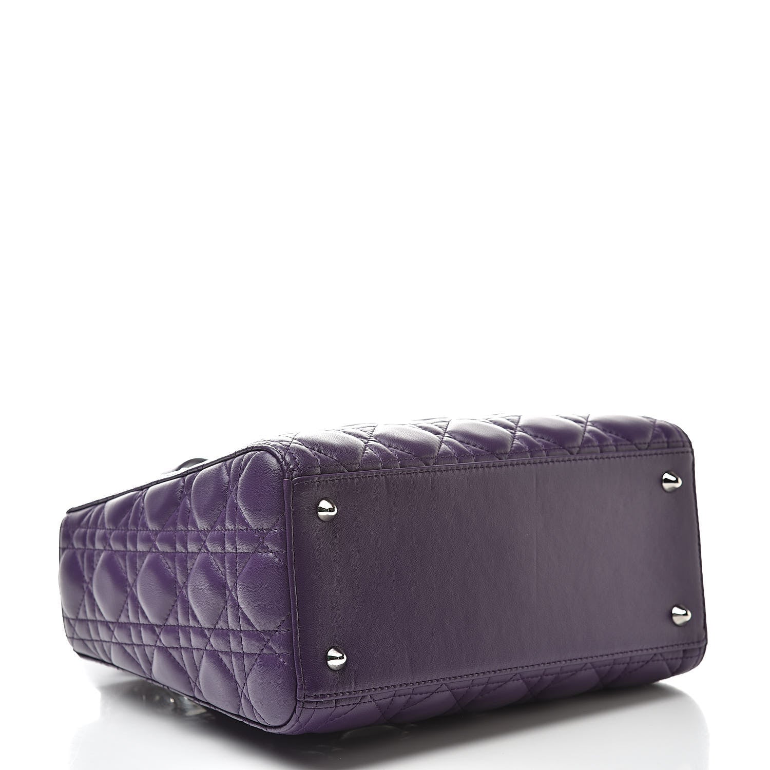 Christian Dior Lambskin Cannage Medium Lady Dior Purple 4 of 10