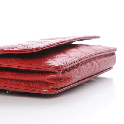 Chanel Caviar Quilted Wallet on Chain WOC Red 9 of 9
