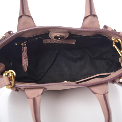 Burberry Grainy Calfskin House Check Small Banner Tote Pale Orchid 5 of 12