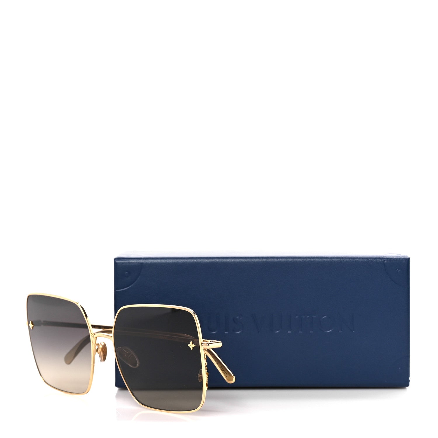 Louis Vuitton Metal LV Square Charm Sunglasses Z1718U Black 9 of 9