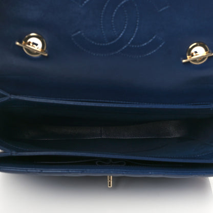 Chanel Lambskin Quilted Large Trendy CC Flap Dual Handle Bag Navy Blue 5 of 9