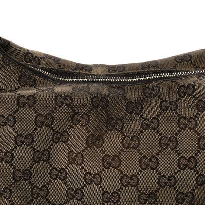 Gucci Monogram Medium Horsebit Chain Hobo Dark Brown 12 of 26