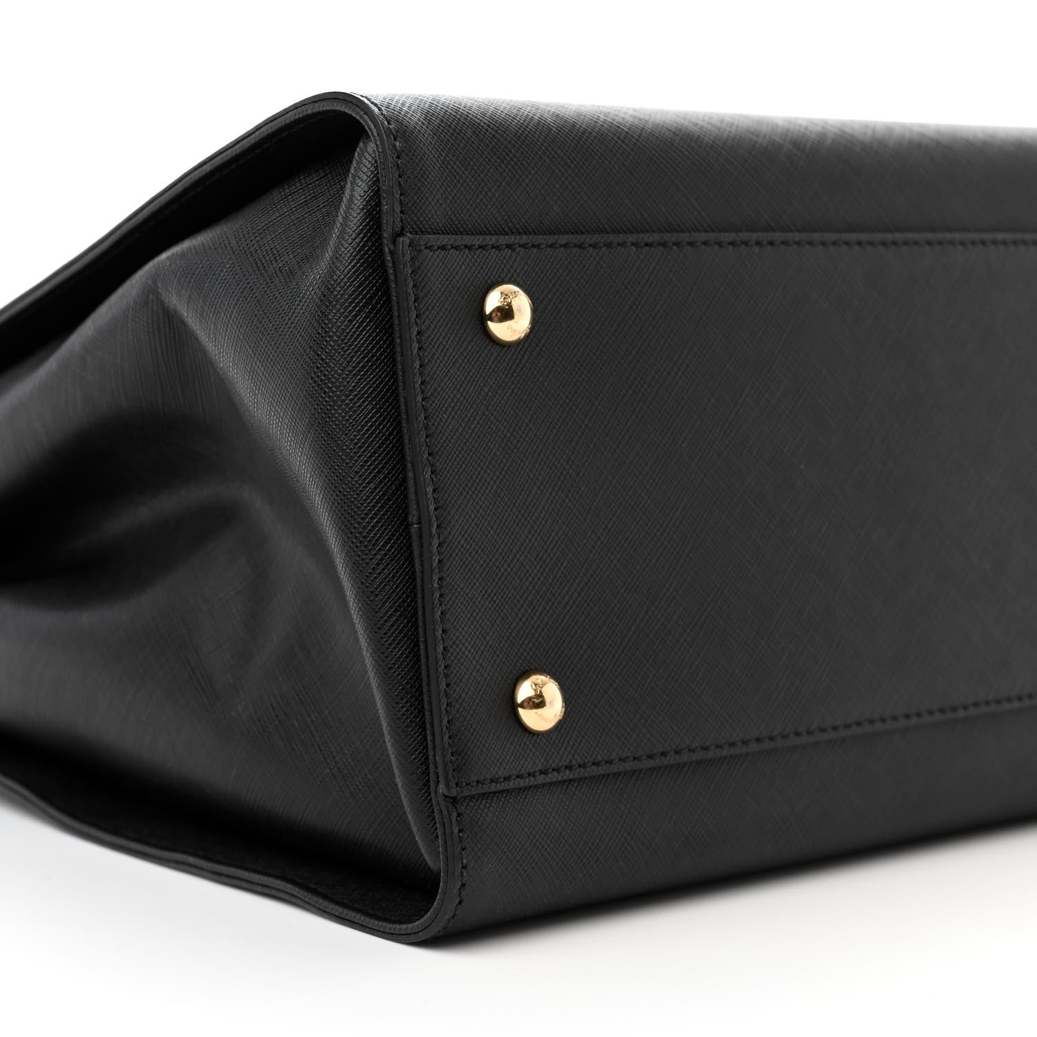 Salvatore Ferragamo Hammered Calfskin Briana Tote Black 8 of 9