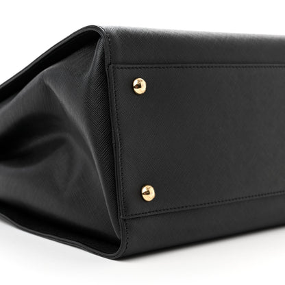 Salvatore Ferragamo Hammered Calfskin Briana Tote Black 8 of 9